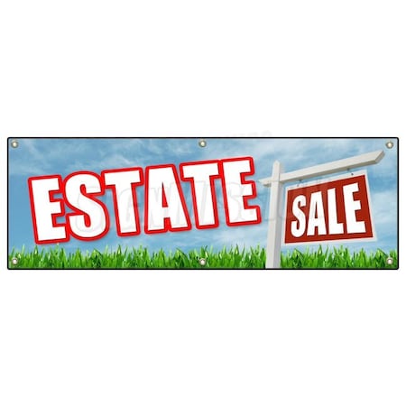 Signmission ESTATE SALE BANNER SIGN jewelry furniture jewels auction diamonds gold B-72 Estate Sale